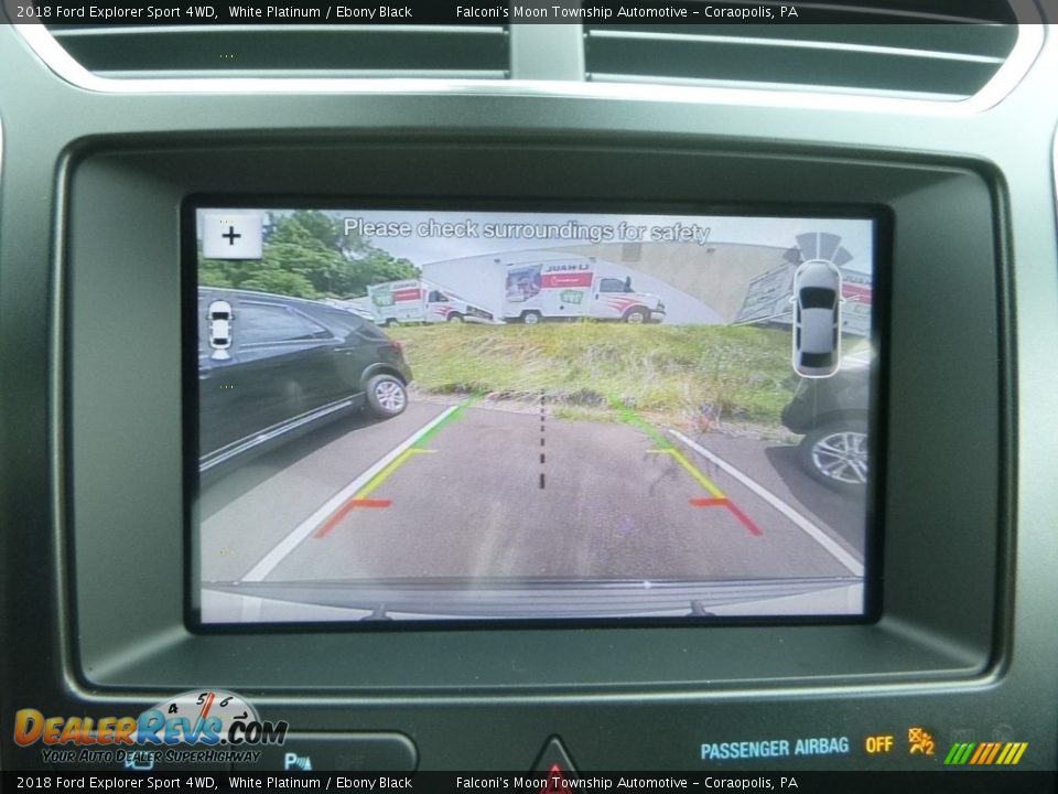 2018 Ford Explorer Sport 4WD White Platinum / Ebony Black Photo #18