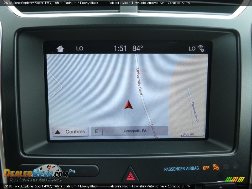 2018 Ford Explorer Sport 4WD White Platinum / Ebony Black Photo #20