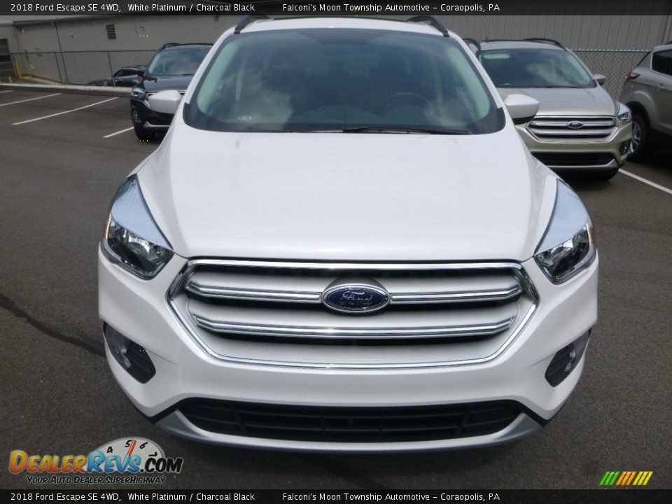 2018 Ford Escape SE 4WD White Platinum / Charcoal Black Photo #4