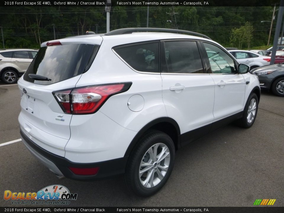 2018 Ford Escape SE 4WD Oxford White / Charcoal Black Photo #2