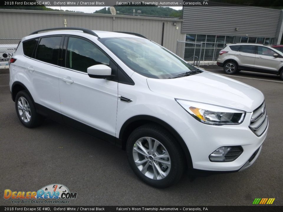 2018 Ford Escape SE 4WD Oxford White / Charcoal Black Photo #3