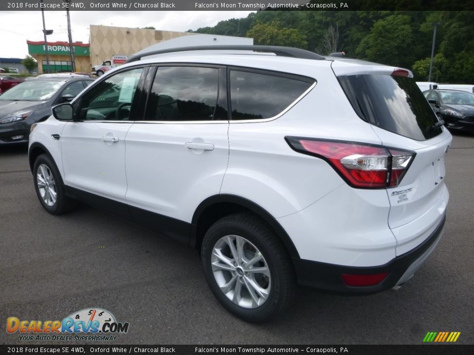 2018 Ford Escape SE 4WD Oxford White / Charcoal Black Photo #6