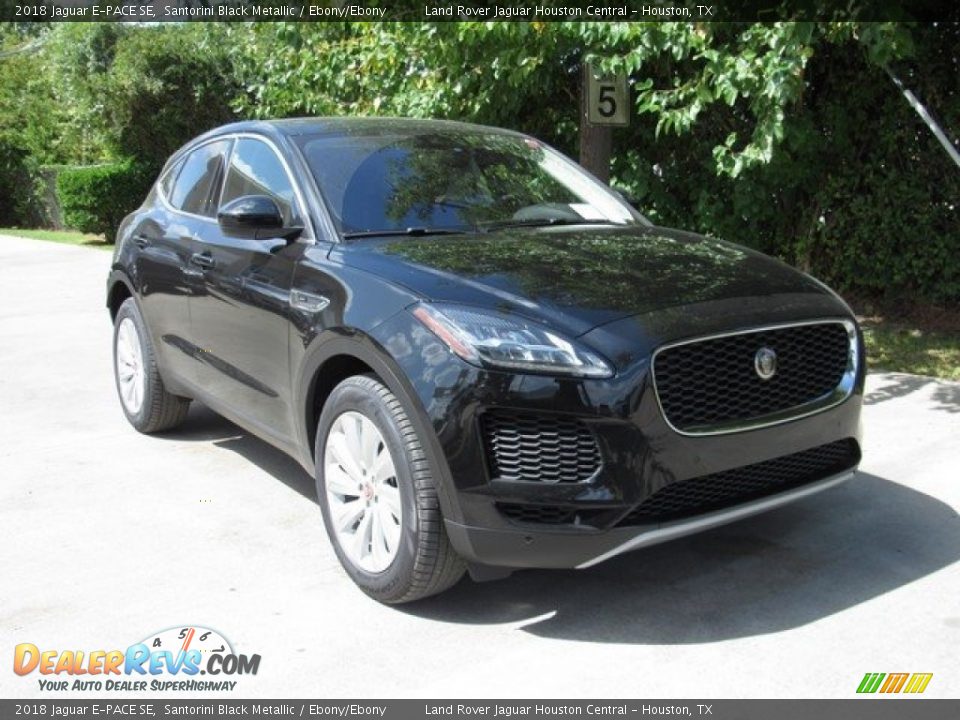 2018 Jaguar E-PACE SE Santorini Black Metallic / Ebony/Ebony Photo #6