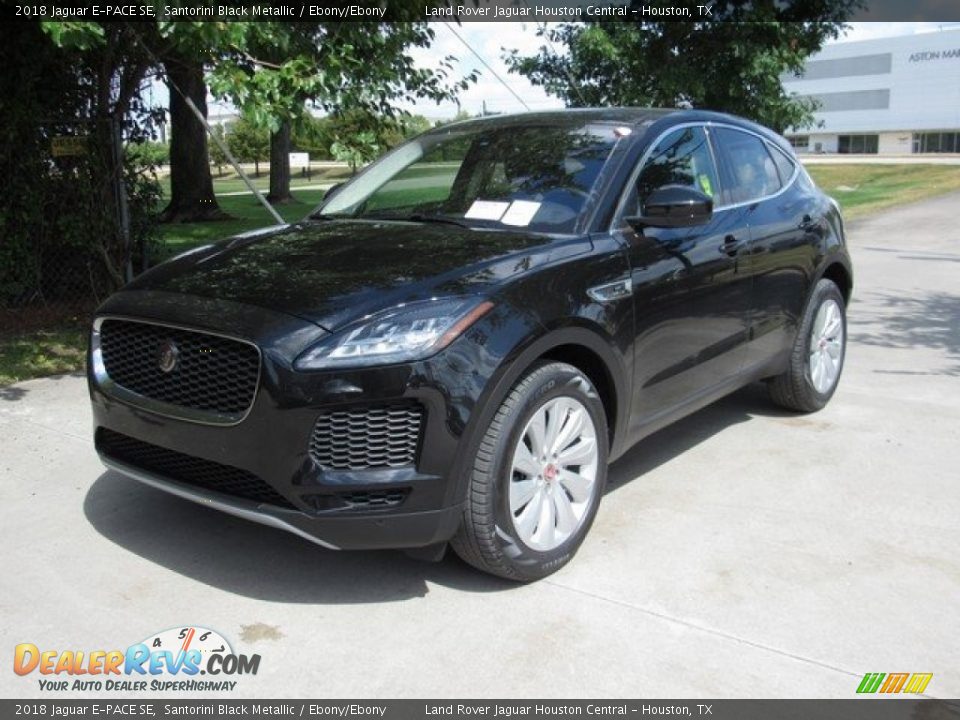 2018 Jaguar E-PACE SE Santorini Black Metallic / Ebony/Ebony Photo #12
