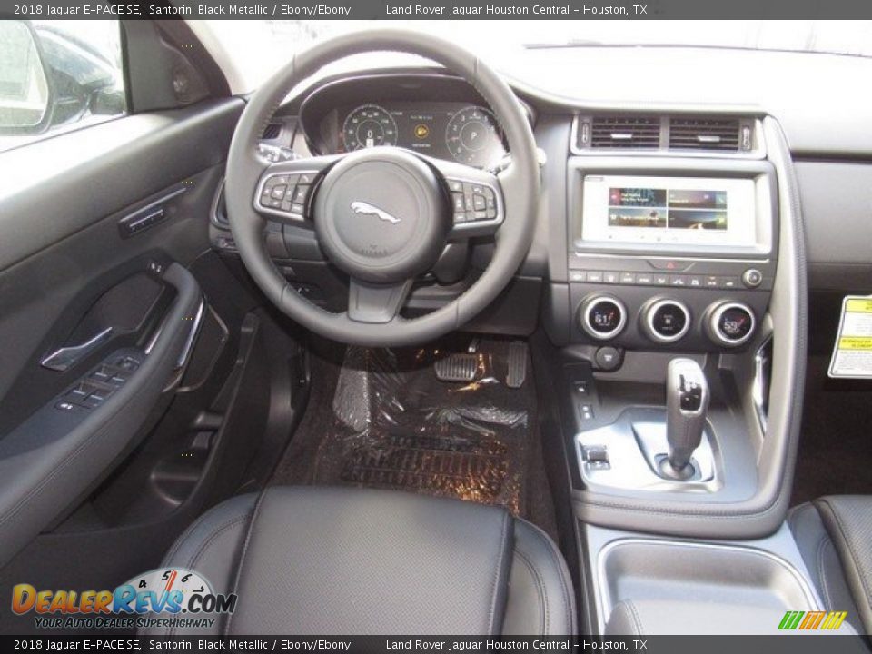 2018 Jaguar E-PACE SE Santorini Black Metallic / Ebony/Ebony Photo #15