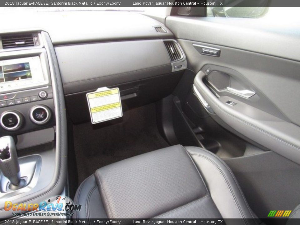 2018 Jaguar E-PACE SE Santorini Black Metallic / Ebony/Ebony Photo #17