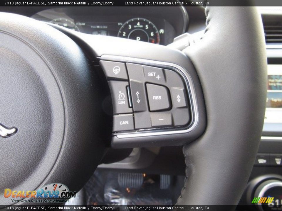 2018 Jaguar E-PACE SE Santorini Black Metallic / Ebony/Ebony Photo #30