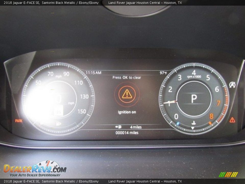 2018 Jaguar E-PACE SE Santorini Black Metallic / Ebony/Ebony Photo #31