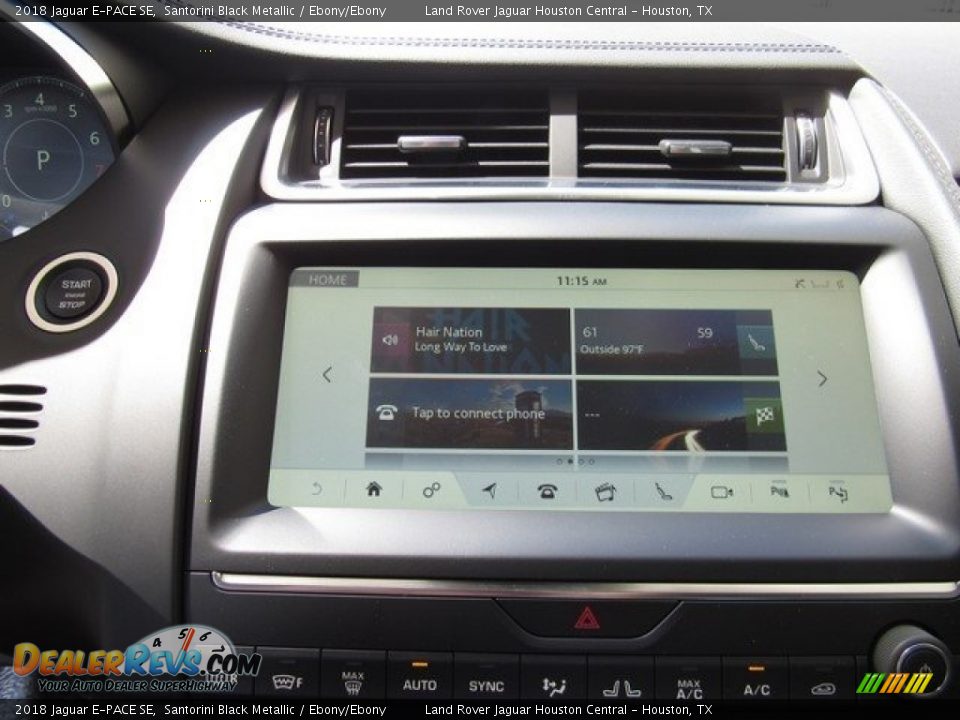 2018 Jaguar E-PACE SE Santorini Black Metallic / Ebony/Ebony Photo #32