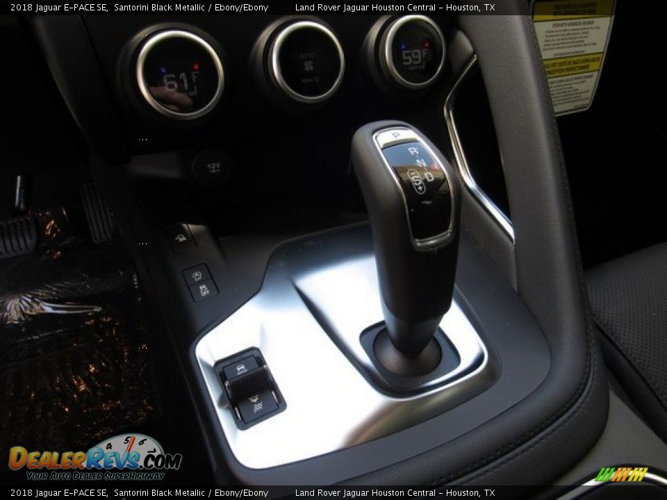 2018 Jaguar E-PACE SE Santorini Black Metallic / Ebony/Ebony Photo #35