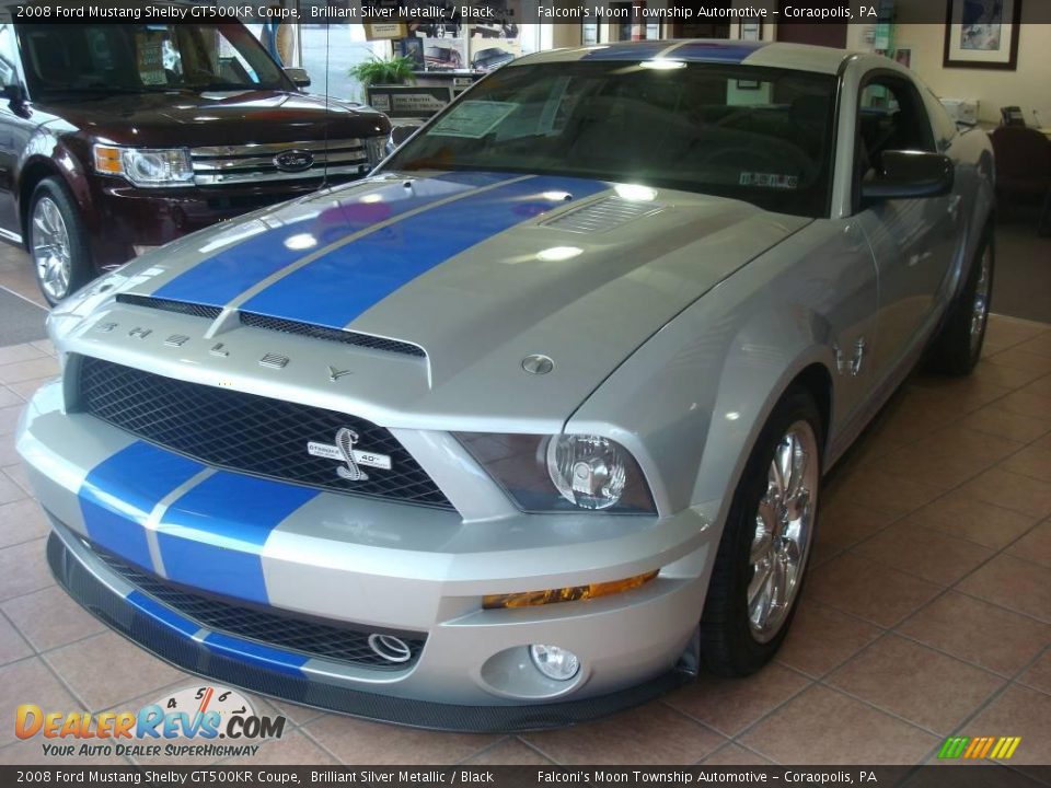 2008 Ford Mustang Shelby GT500KR Coupe Brilliant Silver Metallic / Black Photo #1