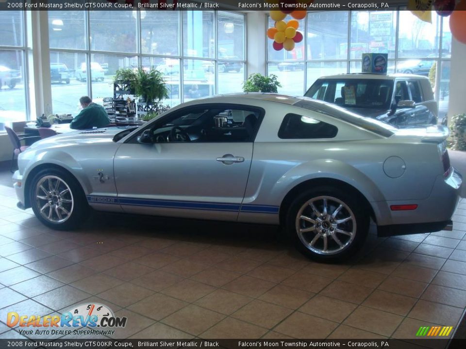2008 Ford Mustang Shelby GT500KR Coupe Brilliant Silver Metallic / Black Photo #2