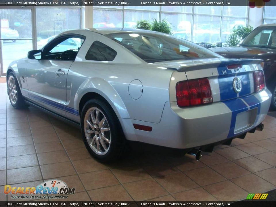 2008 Ford Mustang Shelby GT500KR Coupe Brilliant Silver Metallic / Black Photo #3