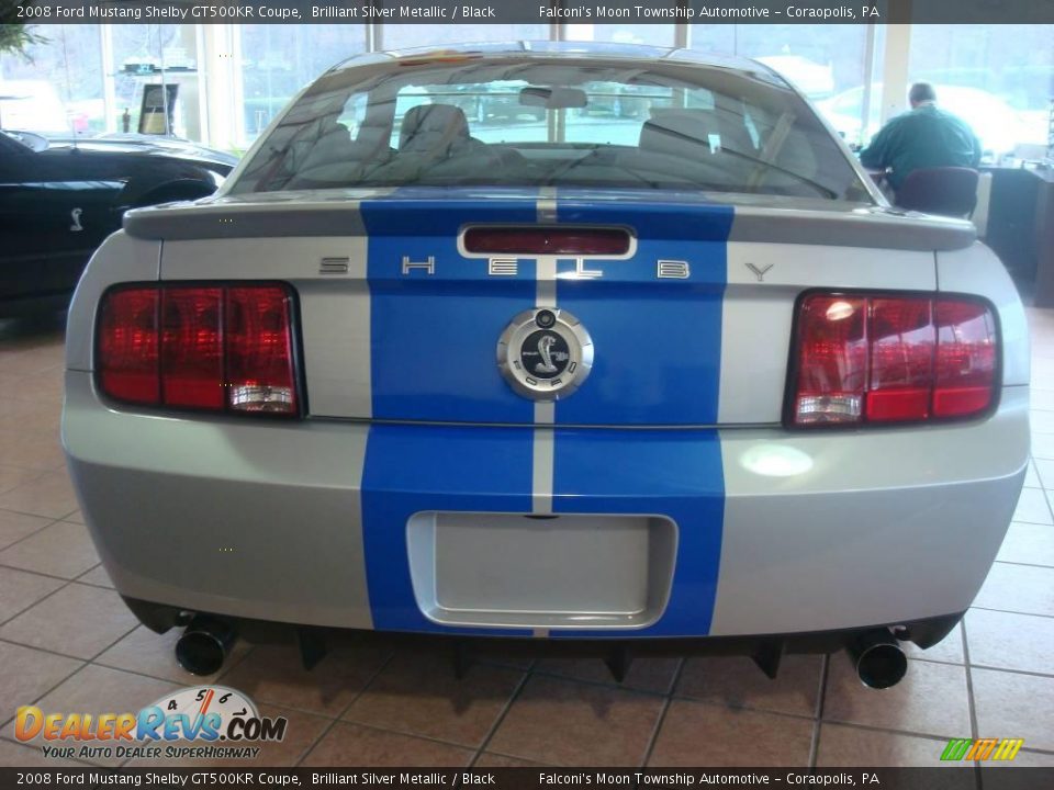 2008 Ford Mustang Shelby GT500KR Coupe Brilliant Silver Metallic / Black Photo #4
