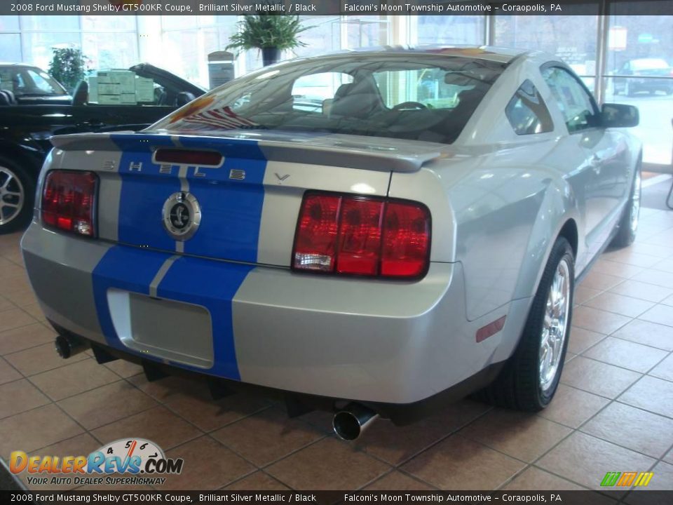 2008 Ford Mustang Shelby GT500KR Coupe Brilliant Silver Metallic / Black Photo #5