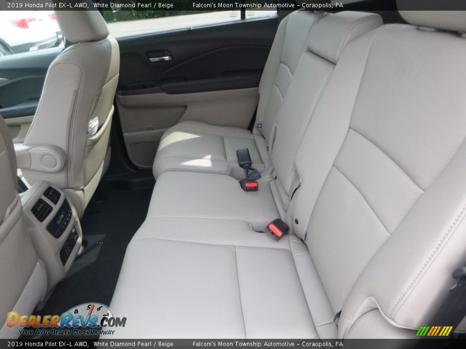 2019 Honda Pilot EX-L AWD White Diamond Pearl / Beige Photo #9