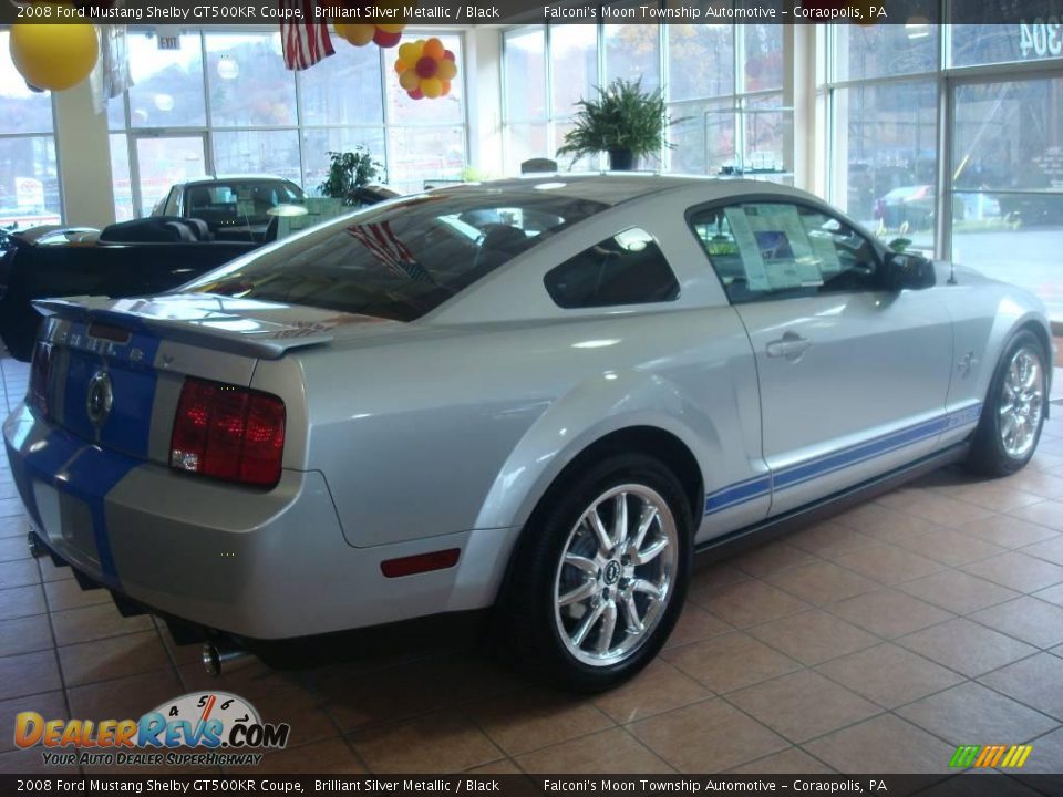 2008 Ford Mustang Shelby GT500KR Coupe Brilliant Silver Metallic / Black Photo #6