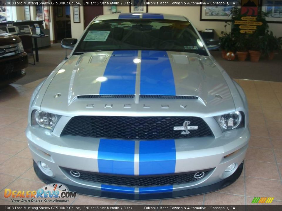 2008 Ford Mustang Shelby GT500KR Coupe Brilliant Silver Metallic / Black Photo #9