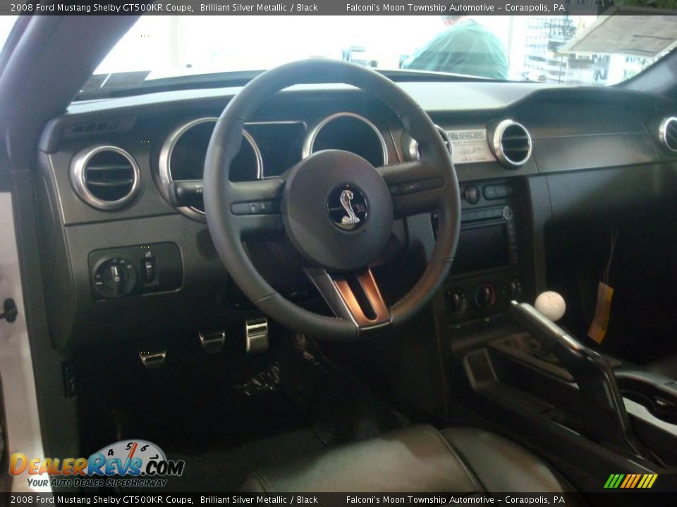 2008 Ford Mustang Shelby GT500KR Coupe Brilliant Silver Metallic / Black Photo #14