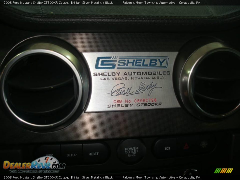 2008 Ford Mustang Shelby GT500KR Coupe Brilliant Silver Metallic / Black Photo #19