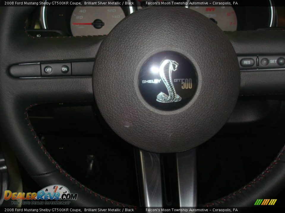 2008 Ford Mustang Shelby GT500KR Coupe Brilliant Silver Metallic / Black Photo #20