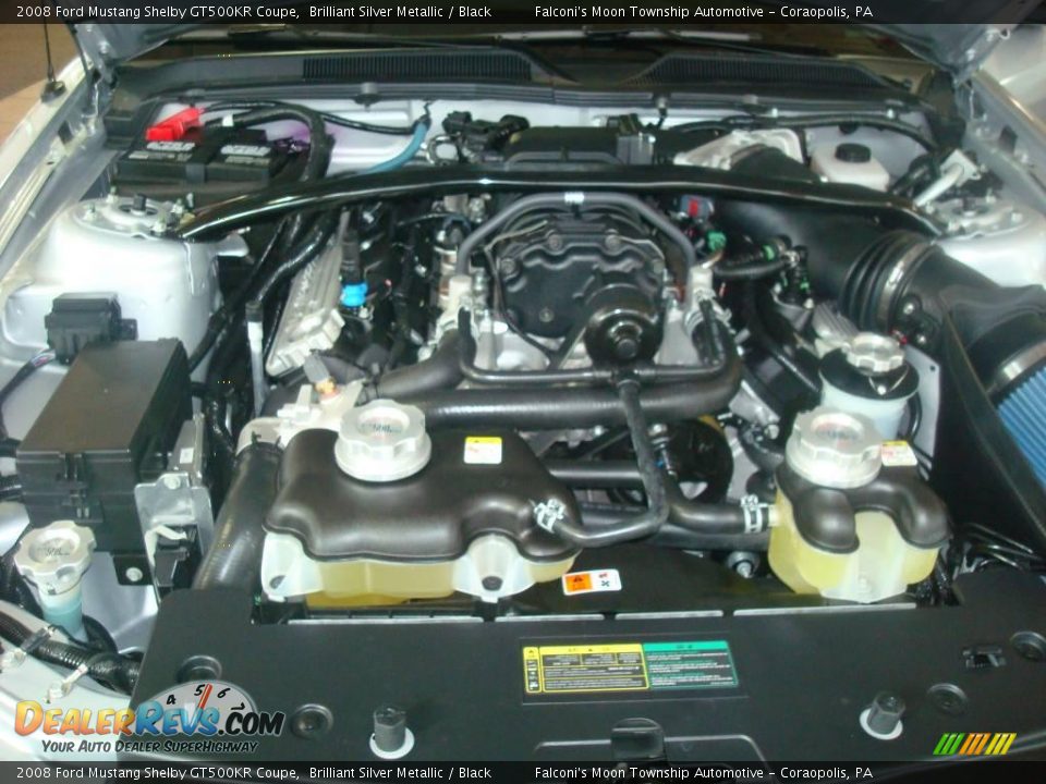 2008 Ford Mustang Shelby GT500KR Coupe Brilliant Silver Metallic / Black Photo #26