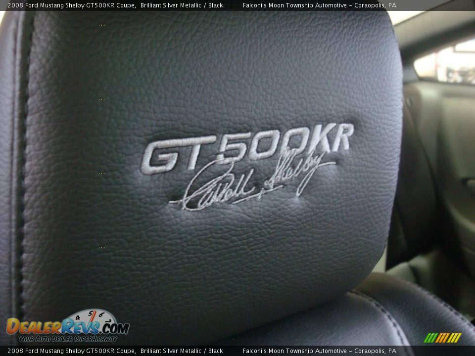 2008 Ford Mustang Shelby GT500KR Coupe Brilliant Silver Metallic / Black Photo #29