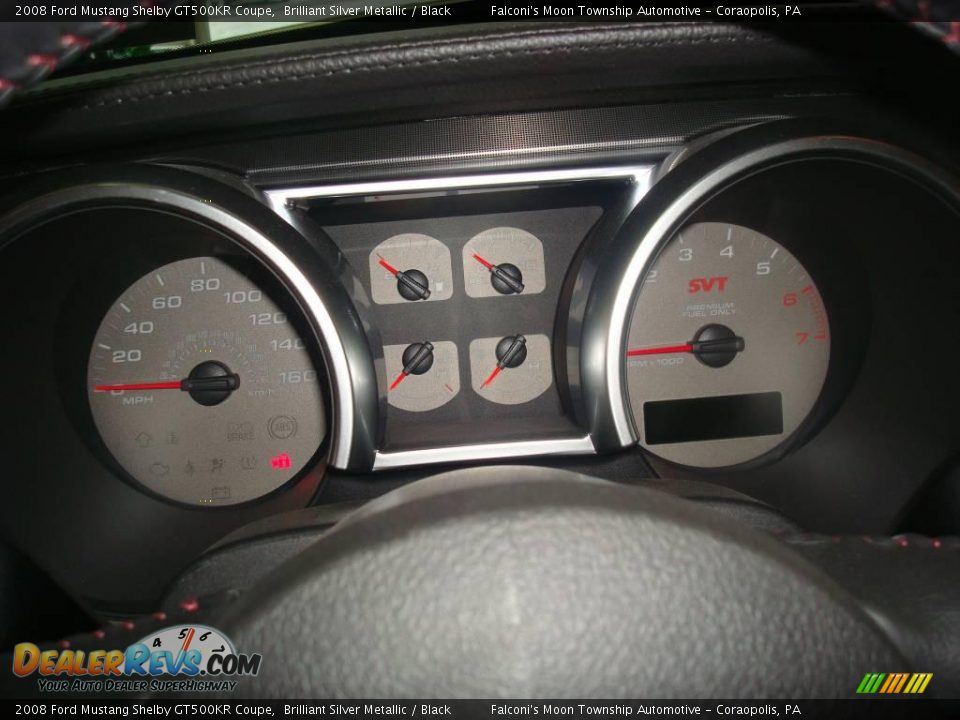 2008 Ford Mustang Shelby GT500KR Coupe Brilliant Silver Metallic / Black Photo #34