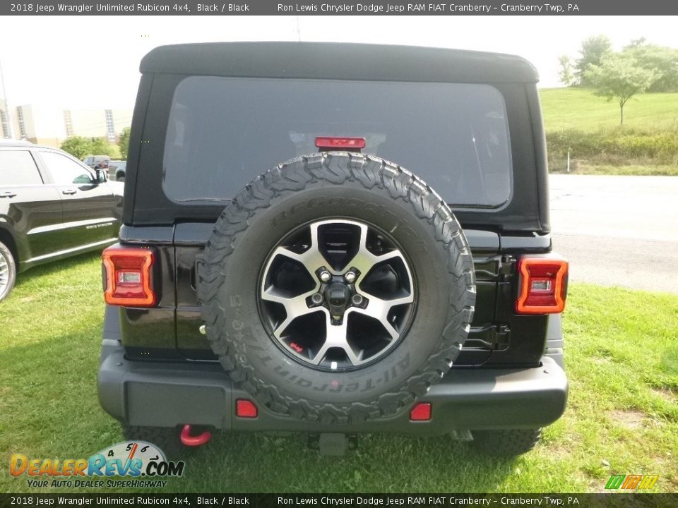 2018 Jeep Wrangler Unlimited Rubicon 4x4 Black / Black Photo #4