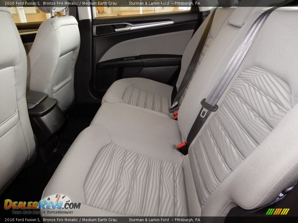 2016 Ford Fusion S Bronze Fire Metallic / Medium Earth Gray Photo #8