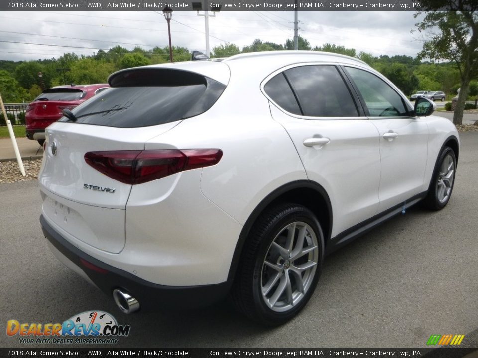 2018 Alfa Romeo Stelvio Ti AWD Alfa White / Black/Chocolate Photo #8