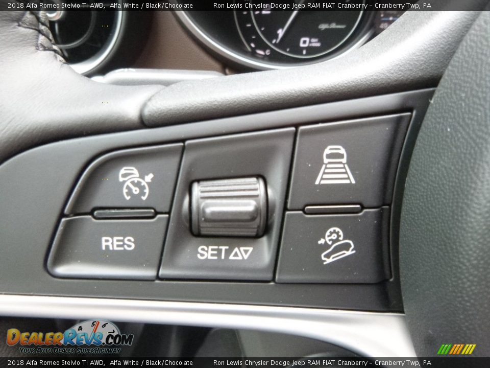 2018 Alfa Romeo Stelvio Ti AWD Alfa White / Black/Chocolate Photo #26