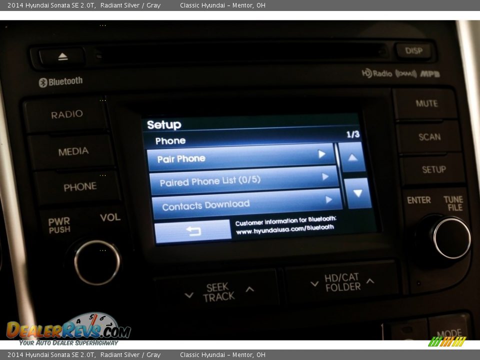 2014 Hyundai Sonata SE 2.0T Radiant Silver / Gray Photo #14