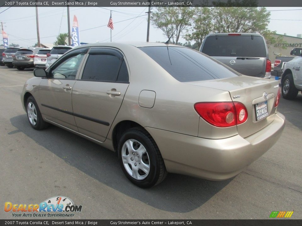 2007 Toyota Corolla CE Desert Sand Mica / Beige Photo #5