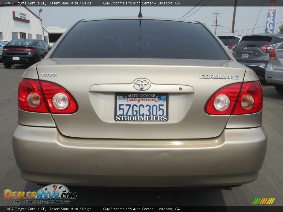 2007 Toyota Corolla CE Desert Sand Mica / Beige Photo #6
