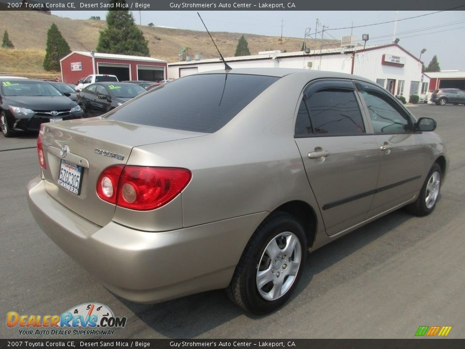 2007 Toyota Corolla CE Desert Sand Mica / Beige Photo #7