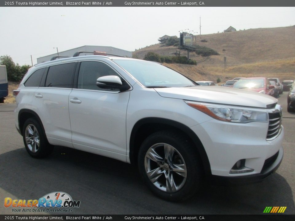 2015 Toyota Highlander Limited Blizzard Pearl White / Ash Photo #1