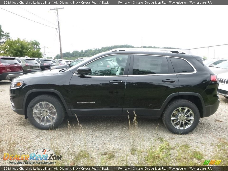 2019 Jeep Cherokee Latitude Plus 4x4 Diamond Black Crystal Pearl / Black Photo #2