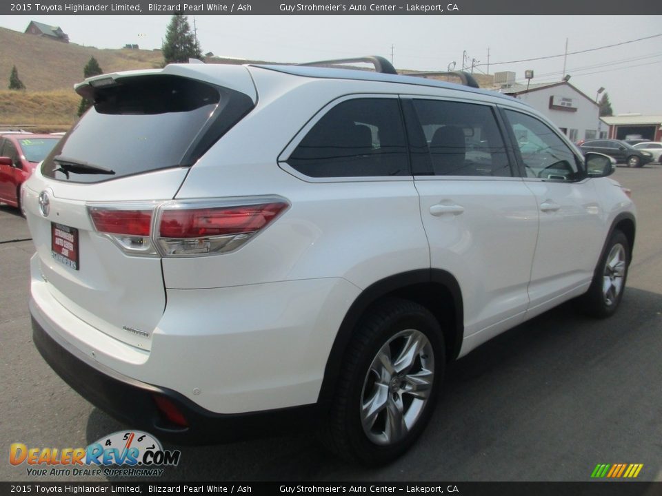 2015 Toyota Highlander Limited Blizzard Pearl White / Ash Photo #7