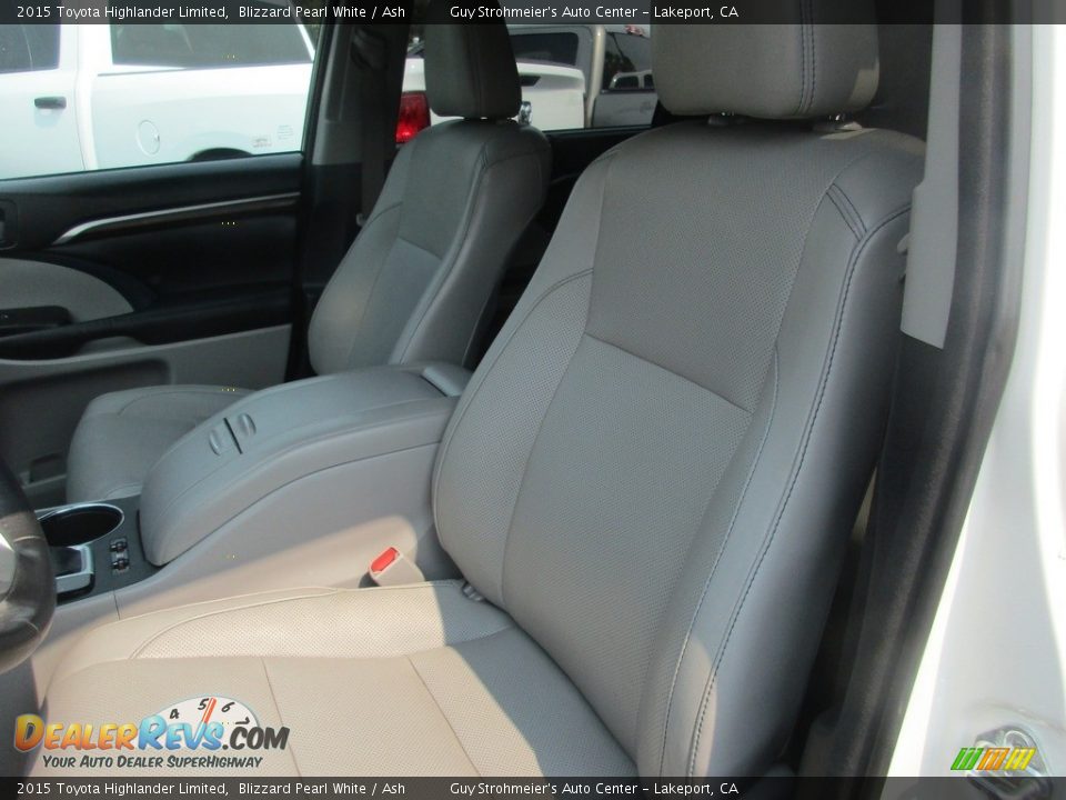 2015 Toyota Highlander Limited Blizzard Pearl White / Ash Photo #8