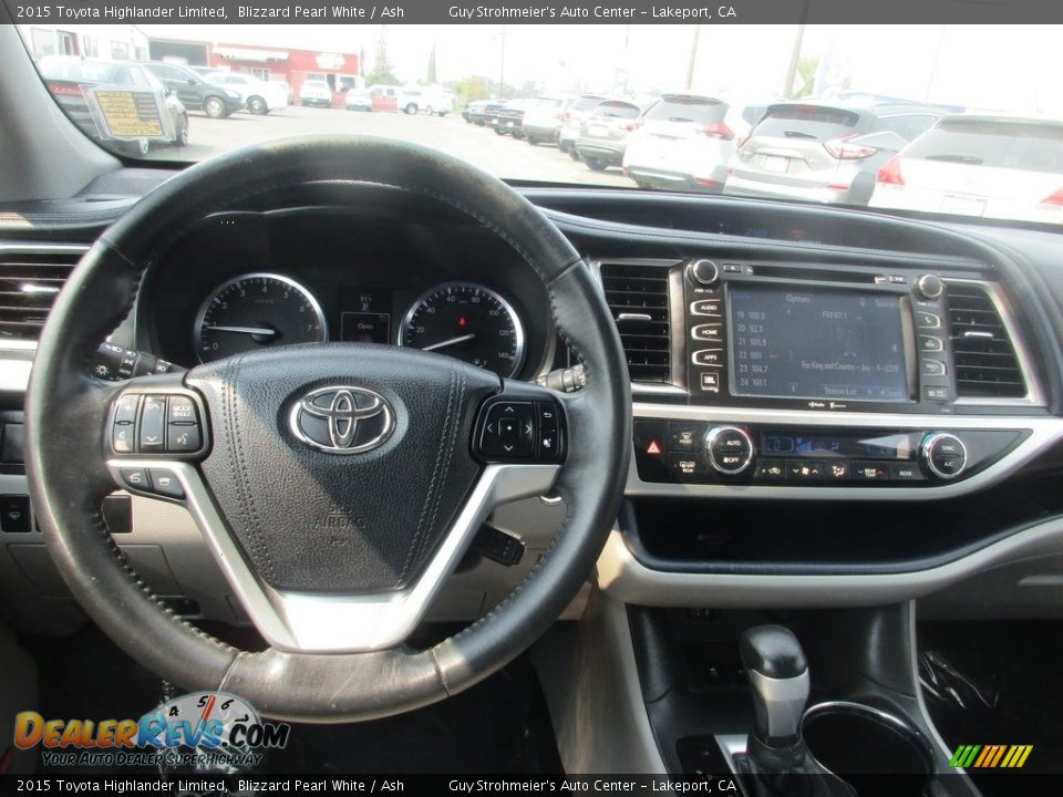 2015 Toyota Highlander Limited Blizzard Pearl White / Ash Photo #11