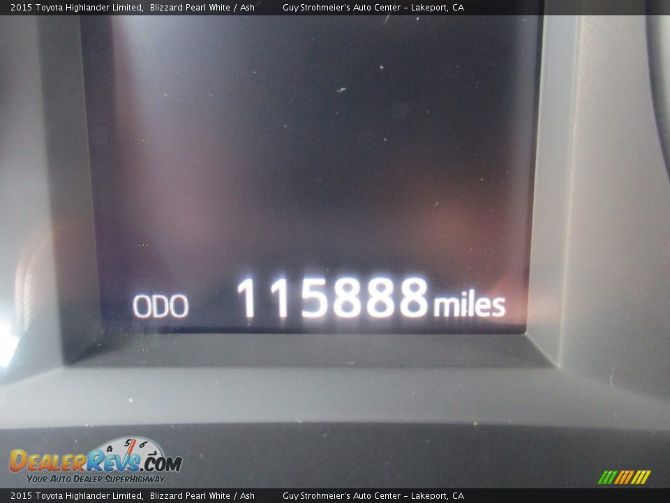 2015 Toyota Highlander Limited Blizzard Pearl White / Ash Photo #12