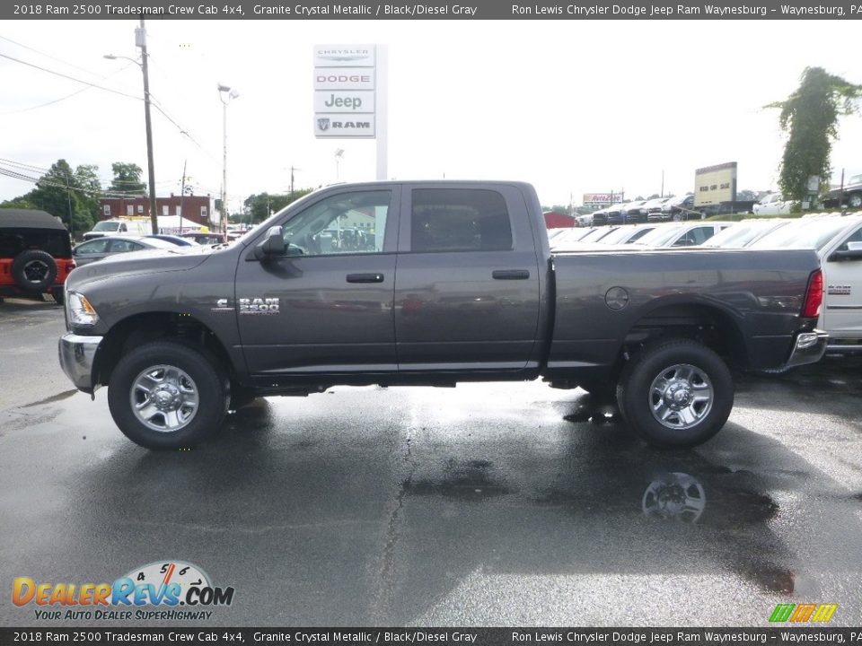 2018 Ram 2500 Tradesman Crew Cab 4x4 Granite Crystal Metallic / Black/Diesel Gray Photo #2