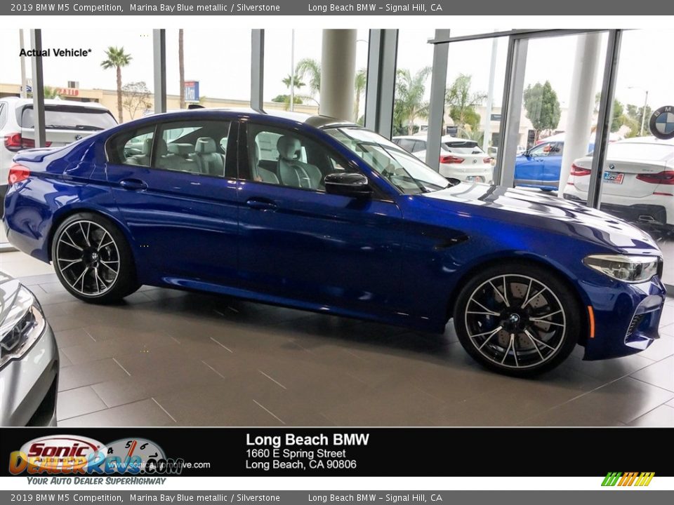 2019 BMW M5 Competition Marina Bay Blue metallic / Silverstone Photo #1