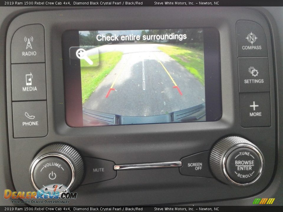 2019 Ram 1500 Rebel Crew Cab 4x4 Diamond Black Crystal Pearl / Black/Red Photo #23