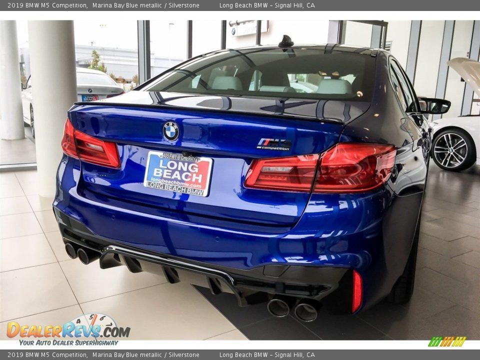 2019 BMW M5 Competition Marina Bay Blue metallic / Silverstone Photo #3