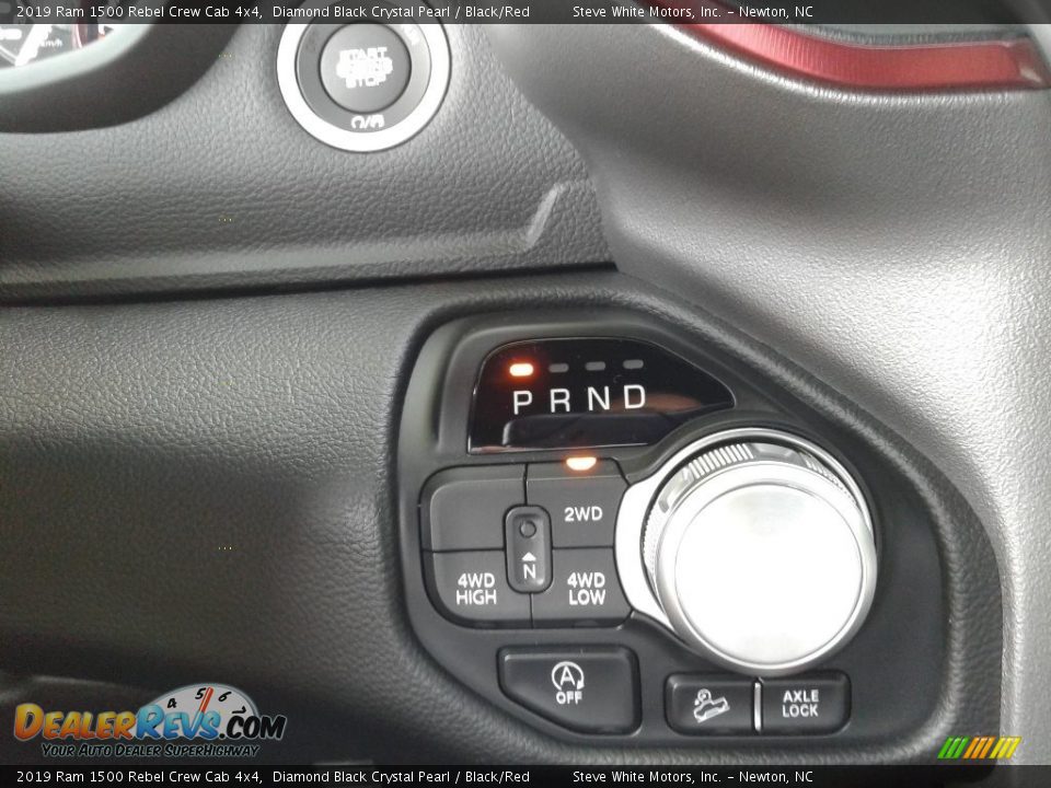 2019 Ram 1500 Rebel Crew Cab 4x4 Diamond Black Crystal Pearl / Black/Red Photo #24