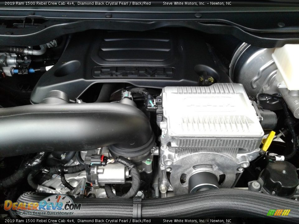 2019 Ram 1500 Rebel Crew Cab 4x4 Diamond Black Crystal Pearl / Black/Red Photo #30