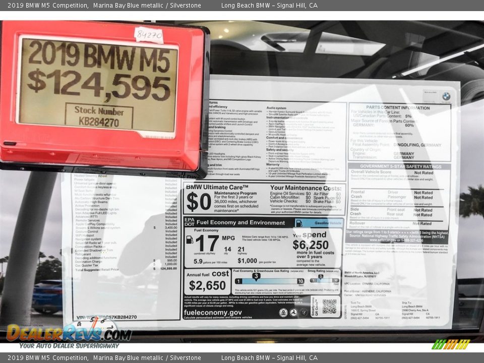 2019 BMW M5 Competition Window Sticker Photo #10