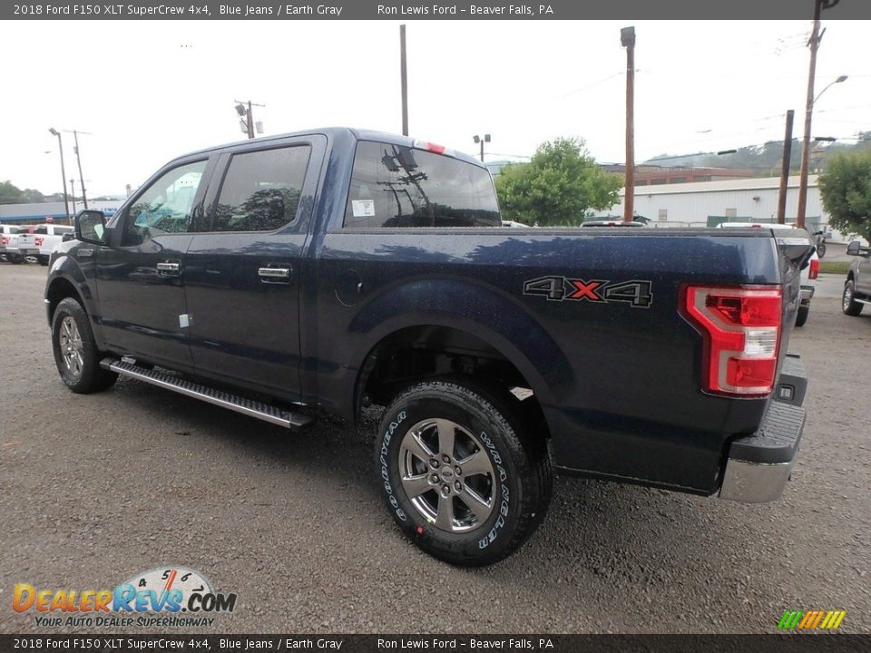 2018 Ford F150 XLT SuperCrew 4x4 Blue Jeans / Earth Gray Photo #4